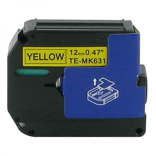 Schriftband kompatibel Brother MK-631, 12mm * 8m, gelb